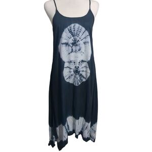 En Creme dress size S 100% Viscose colo blue and white tie dye